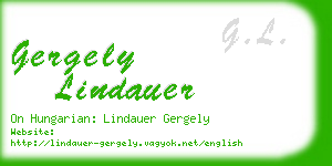 gergely lindauer business card
